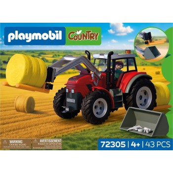 Playmobil Country Μεγάλο Τρακτέρ Με Μπάλες Σανού 72305 4008789723055