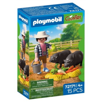 Playmobil Farmer With Potbellied Pig 72171 4008789721716