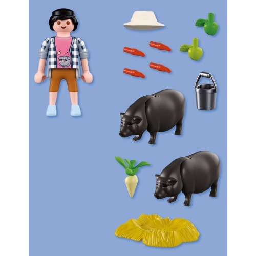 Playmobil Farmer With Potbellied Pig 72171 4008789721716