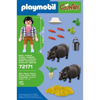 Playmobil Αγρότης Με Βιετναμέζικα Γουρουνάκια 72171 4008789721716