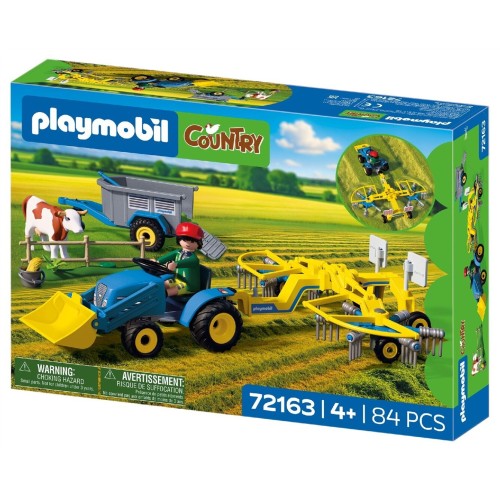Playmobil Small Tractor With Hay Swather 72163 4008789721631