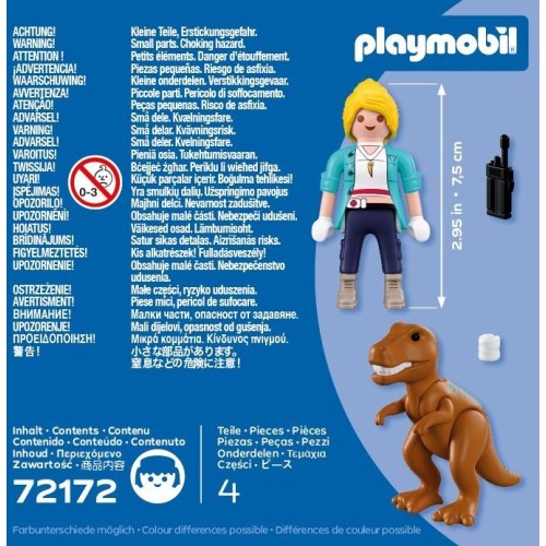 Playmobil Duo Pack Εξερευνήτρια Και T-rex 72172 4008789721723