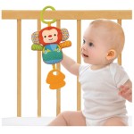 Winfun Chime & Teething Lil' Monkey Hanging Rattle With Teether (0+ Months) 403323 5204275033236