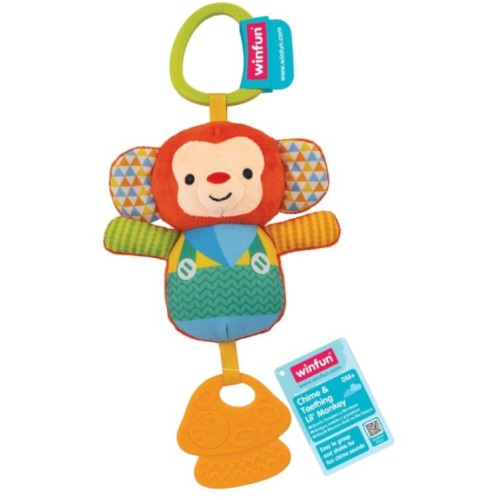 Winfun Chime & Teething Κρεμαστή Κουδουνίστρα Με Μασητικό Για 0+ Μηνών Lil' Monkey 403323 5204275033236