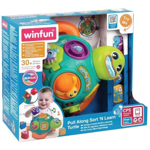 Winfun Pull Along Sort 'N Learn Turtle 403321 5204275033212