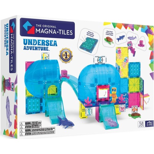 magna tiles Magna-tiles undersea adventure 58 τεμάχια – μαγνητικά πλακίδια stem με βυθό 262058UA 850025176835