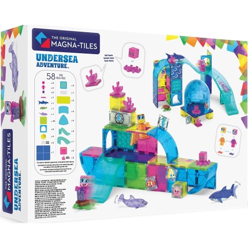 magna tiles Magna-tiles undersea adventure 58 τεμάχια – μαγνητικά πλακίδια stem με βυθό 262058UA 850025176835