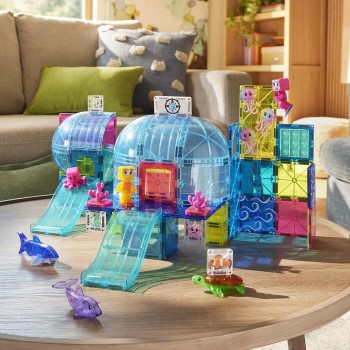 magna tiles Magna-tiles Undersea Adventure 58-piece Magnetic Construction Set, The Orig 262058UA 850025176835