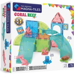 magna tiles Magna-tiles Coral Reef 25-piece Magnetic Construction Set, The Original Mag 262025CR 850025176811