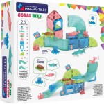 magna tiles Magna-tiles Coral Reef 25-piece Magnetic Construction Set, The Original Mag 262025CR 850025176811