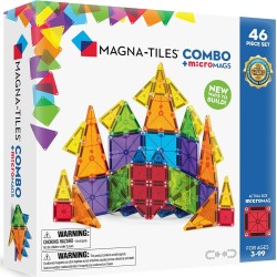 magna tiles Magna-tiles combo 46 τεμάχια – μαγνητικά πλακίδια stem κλασσικά & micromags 244046COM 850025176453