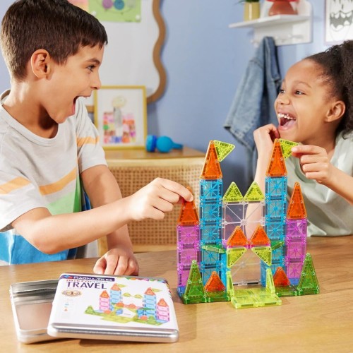 magna tiles Magna-tiles travel set deluxe 55 τεμάχια – μαγνητικά πλακίδια stem για ταξίδια & μεταφορά 254055TSCDU 850025176590