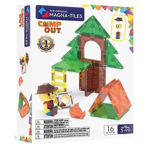 magna tiles Magna-tiles camp out 16 τεμάχια – μαγνητικά πλακίδια stem 262016CO 850025176842