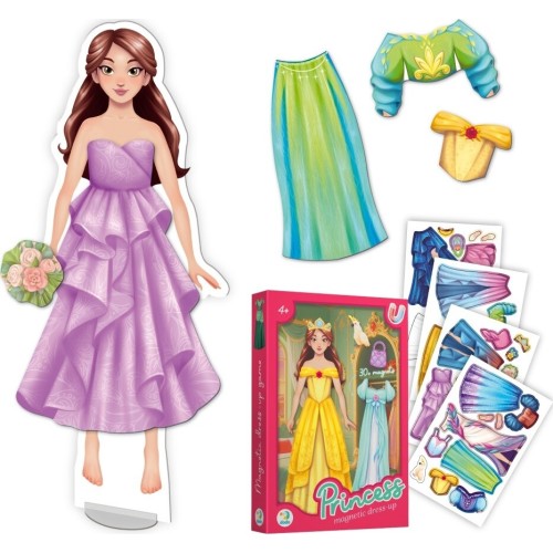 Just toys Δημιουργικά Παιχνίδια and Δραστηριότητες - Δημιουργικά Μαγνητικά Παιχνίδια | Princess – Magnetic Dress-up με 30+ Μαγνή