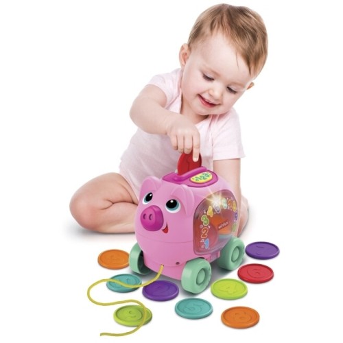 Winfun Pull Along Counting Piggy Bank 403313 5204275033137