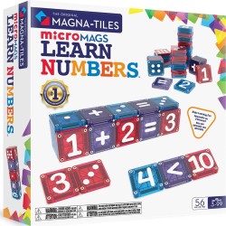 magna tiles Magna-tiles Micromags Learn Numbers 56-piece Magnetic Construction Set, The 254055LN 850025176620