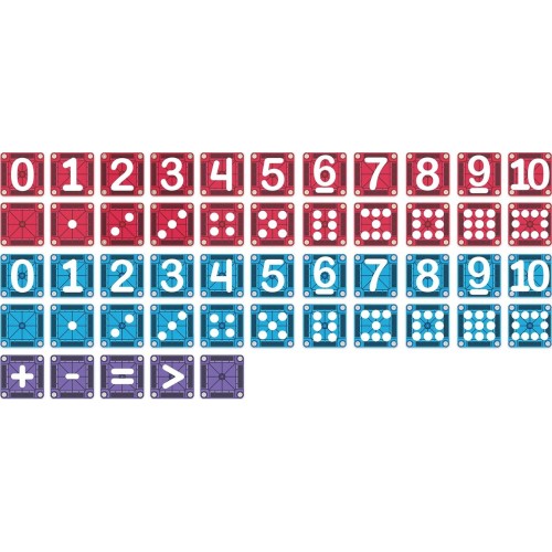 magna tiles Magna-tiles micromags learn numbers 56 τεμάχια – μαγνητικά πλακίδια stem 254055LN 850025176620