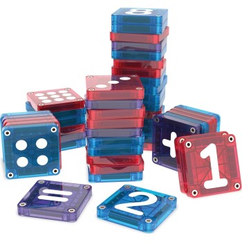 magna tiles Magna-tiles micromags learn numbers 56 τεμάχια – μαγνητικά πλακίδια stem 254055LN 850025176620