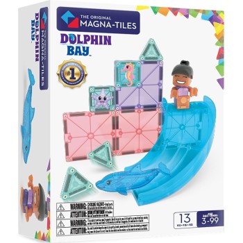 magna tiles Magna-tiles dolphin bay 13 τεμάχια – μαγνητικά πλακίδια stem με δελφίνι 262013DB 850025176804