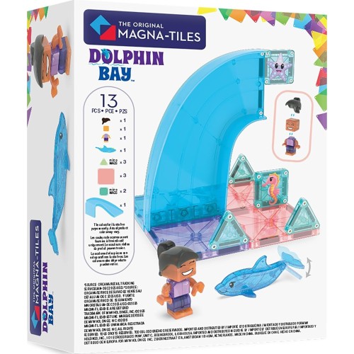 magna tiles Magna-tiles Dolphin Bay 13-piece Magnetic Construction Set, The Original Ma 262013DB 850025176804