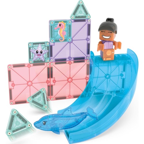 magna tiles Magna-tiles dolphin bay 13 τεμάχια – μαγνητικά πλακίδια stem με δελφίνι 262013DB 850025176804