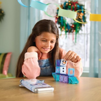 magna tiles Magna-tiles Micromags Winter Wonder Travel Set 26-piece Magnetic Constructi 254026WW 850025176644