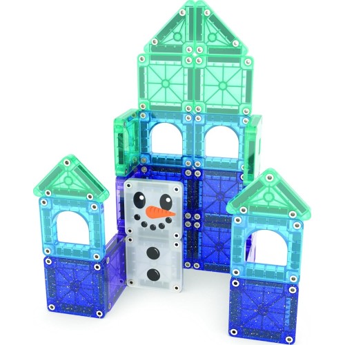 magna tiles Magna-tiles Micromags Winter Wonder Travel Set 26-piece Magnetic Constructi 254026WW 850025176644