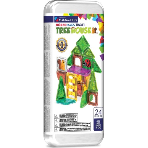 magna tiles Magna-tiles Micromags 24-piece Spring Treehouse Travel Set, The Original Ma 264024TH 850025176668