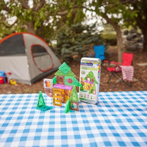 magna tiles Magna-tiles Micromags 24-piece Spring Treehouse Travel Set, The Original Ma 264024TH 850025176668
