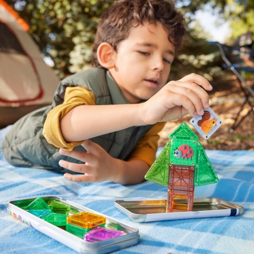 magna tiles Magna-tiles Micromags 24-piece Spring Treehouse Travel Set, The Original Ma 264024TH 850025176668