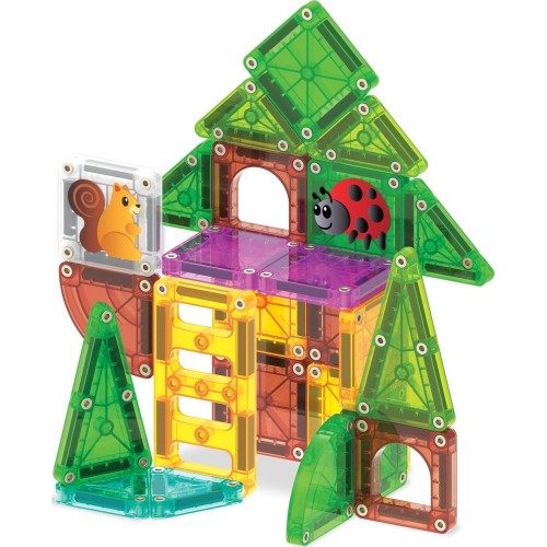 magna tiles Magna-tiles Micromags 24-piece Spring Treehouse Travel Set, The Original Ma 264024TH 850025176668