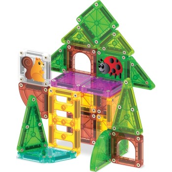 magna tiles Magna-tiles Micromags 24-piece Spring Treehouse Travel Set, The Original Ma 264024TH 850025176668