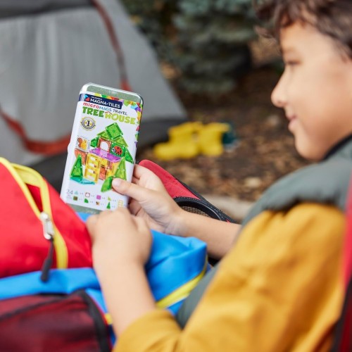 magna tiles Magna-tiles Micromags 24-piece Spring Treehouse Travel Set, The Original Ma 264024TH 850025176668