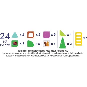 magna tiles Magna-tiles Micromags 24-piece Spring Treehouse Travel Set, The Original Ma 264024TH 850025176668