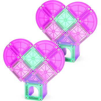magna tiles Magna-tiles Micromags 26-piece Heart to Heart Travel Set, The Original Magn 264026HH 850025176682