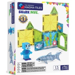 magna tiles Magna-tiles shark dive 13 τεμάχια – μαγνητικά πλακίδια stem με καρχαρία 262013SD 850025176798