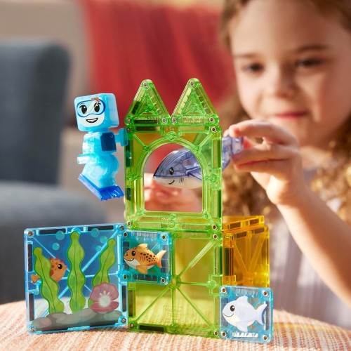magna tiles Magna-tiles shark dive 13 τεμάχια – μαγνητικά πλακίδια stem με καρχαρία 262013SD 850025176798