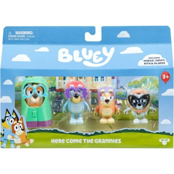 Giochi Preziosi Bluey: Here Come The Grannies Figure 4-Pack With Accessories BLYB5000 630996189177
