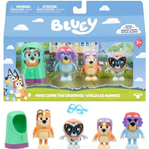 Giochi Preziosi Bluey Σετ Με 4 Φιγούρες Και Αξεσουάρ Here Come The Grannies  BLYB5000 630996189177