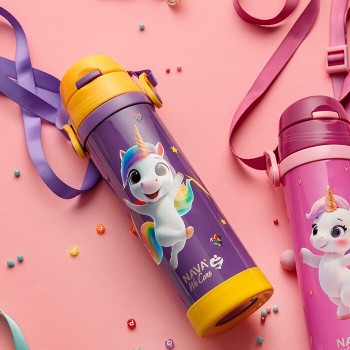 nava Pagouri Thermos Stainless Steel "We Care", Purple Unicorn 500ml 10-001-023 5205746014303