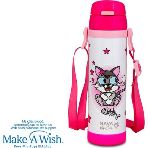 nava Παγούρι Θερμός Ανοξείδωτο "We Care", Kitty 500ml 10-001-021 5205746013641