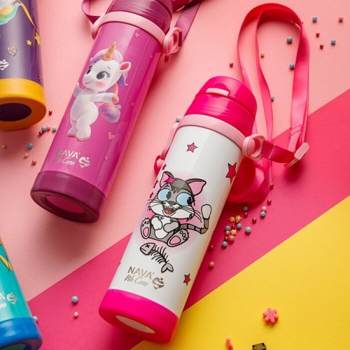 nava Παγούρι Θερμός Ανοξείδωτο "We Care", Kitty 500ml 10-001-021 5205746013641