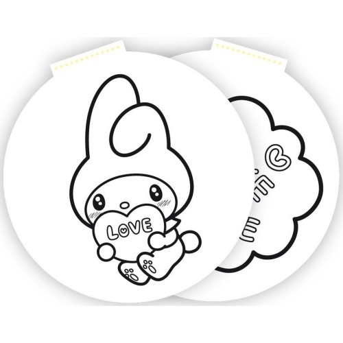 Diakakis imports Drawing block φ36 40 sheets self-stencil-cell x my melody 000490322 5205698835056