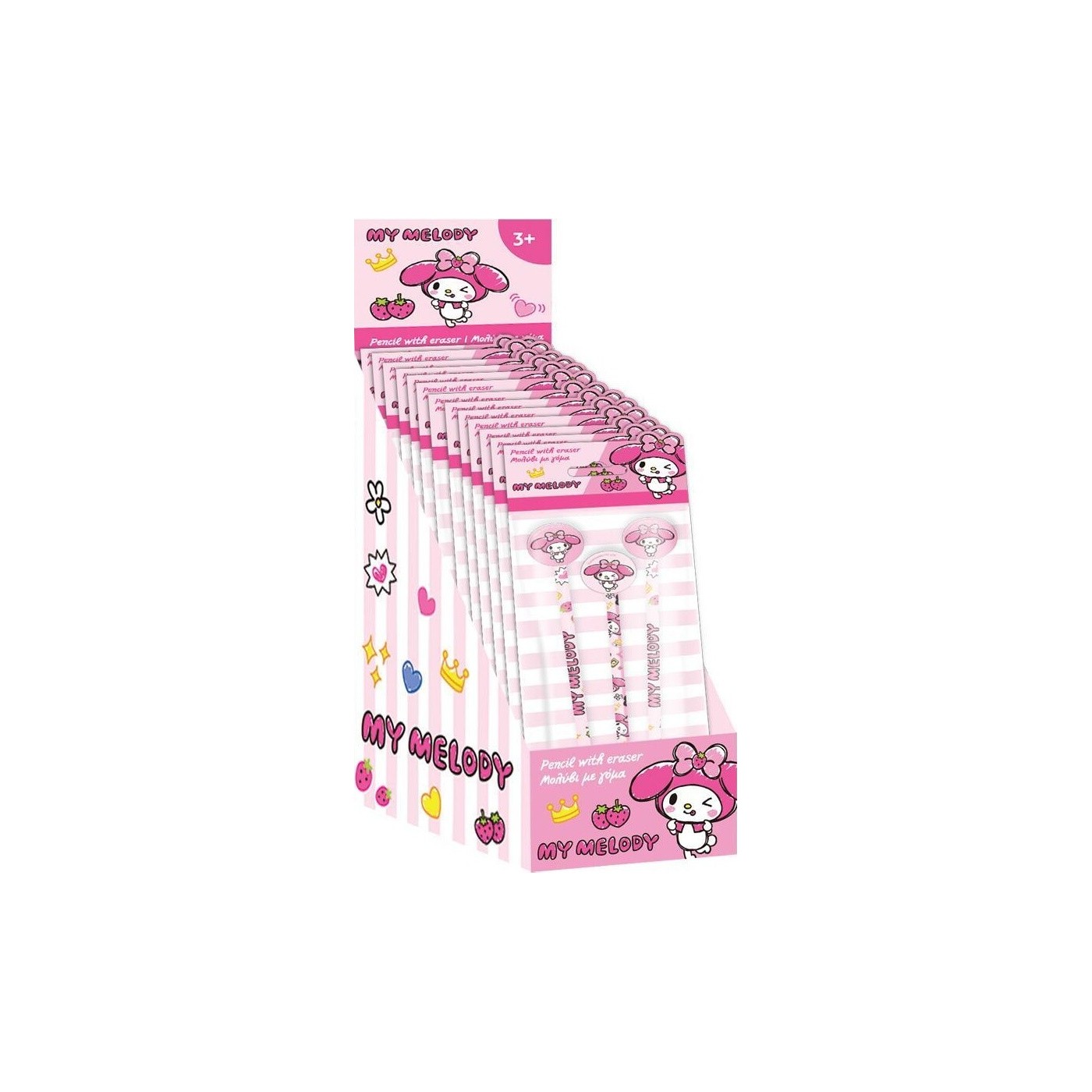 Diakakis imports μολυβι Με γομα topper 3σχδ σε blister my melody