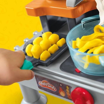 Hasbro Play-doh Super Sizzlin Kitchen Playset, Realistic Cooking Toy Sounds, 25+ P G2309 5010996359537