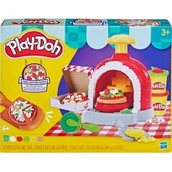 Hasbro Play-doh Stamp and Spin Pizza Playset, 8 Accessories and 5 Colours, Kids Pl G2921 5010996392633