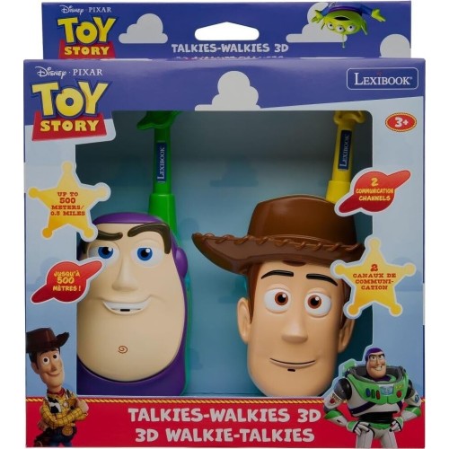 Lexibook, Disney Toy Story 3D Walkie?talkies, Buzz Lightyear and Woody Desi 25.TW18TS 3380743119342