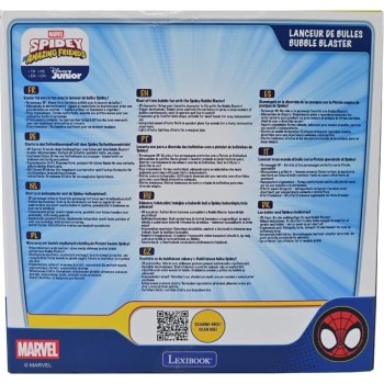 Spiderman Lexibook, Spidey Electronic Bubble Launcher, Prb30sp | 3D Figure, Light And 25.PRB30SP 3380743120379