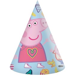 Procos - Party hats Peppa Pig Messy Play made of paper, 6 pieces, multi-colored, Pr91996 091996 5201184919965