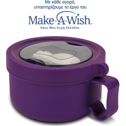 nava Stainless Steel Round Food Container "We Care", Purple 850ml  10-262-031 5205746012750